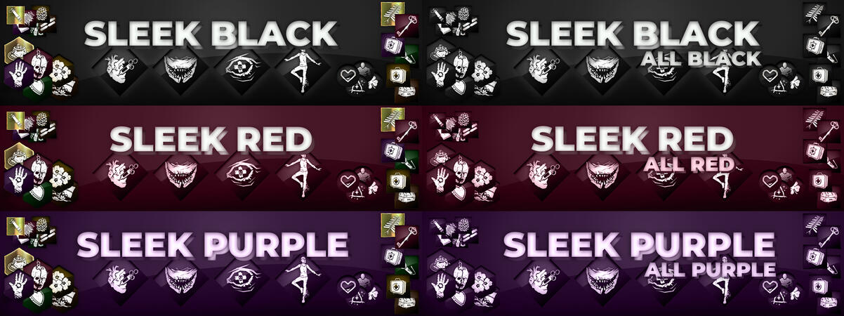 Sleek Packs: Black/Red/Purple